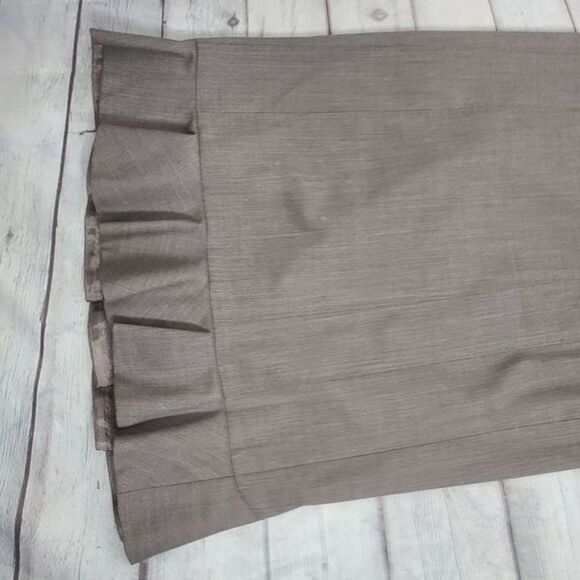Rebecca Taylor Wool Ruffled Hem Gray Midi Skirt size 6 - Picture 11 of 15